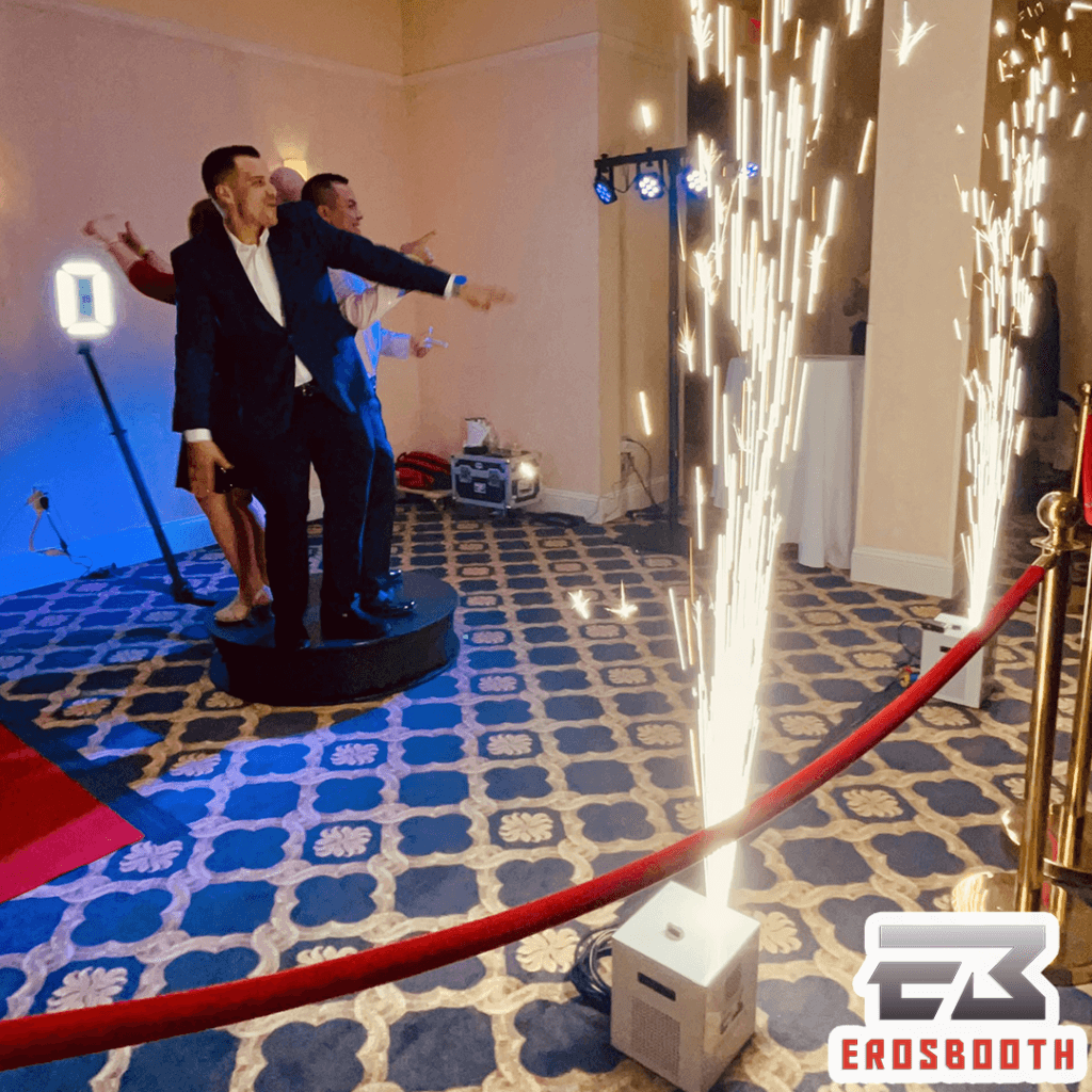 360 Photobooth Rental with Cold Sparks Rental Boston