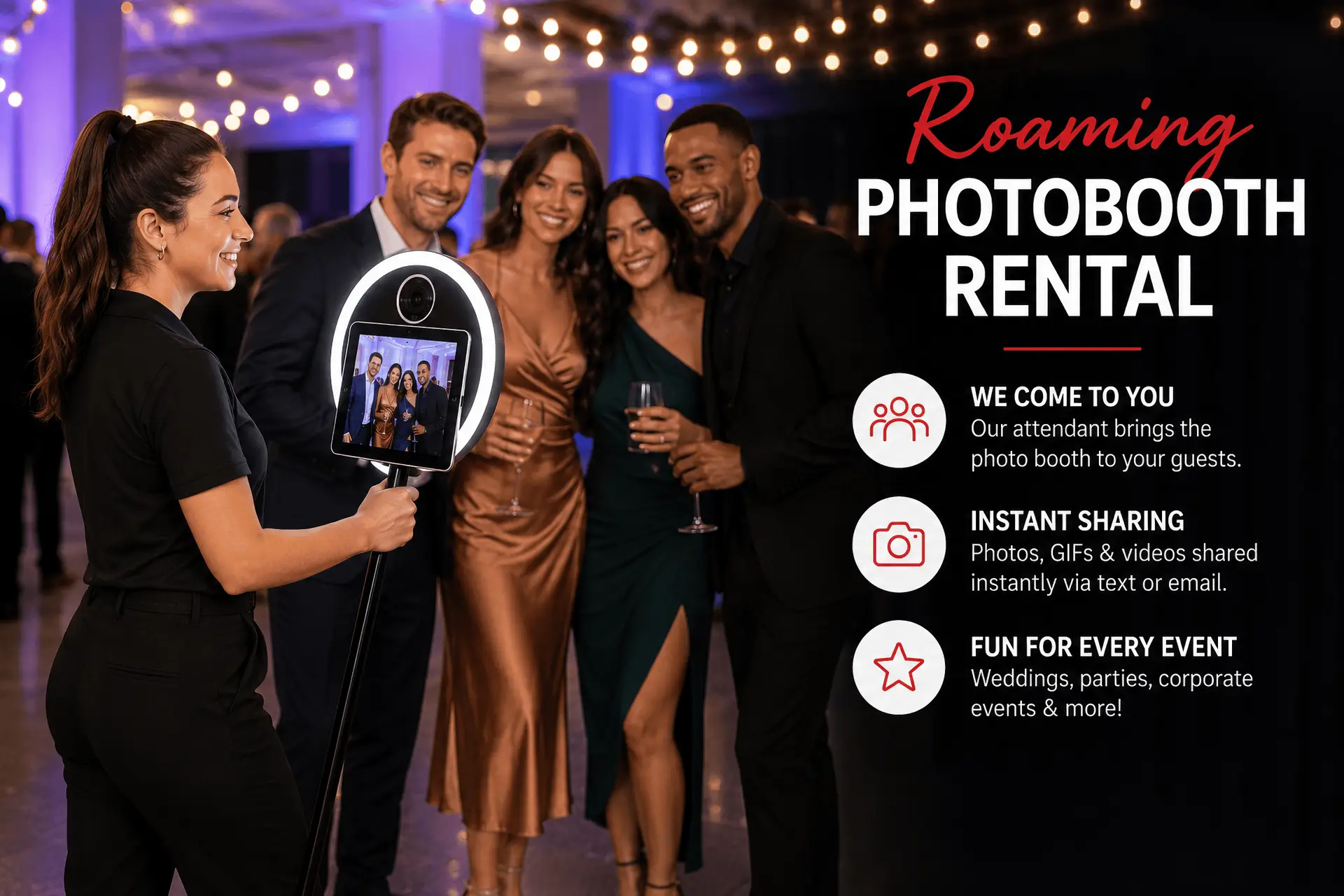 Roaming Photo Booth rental Boston