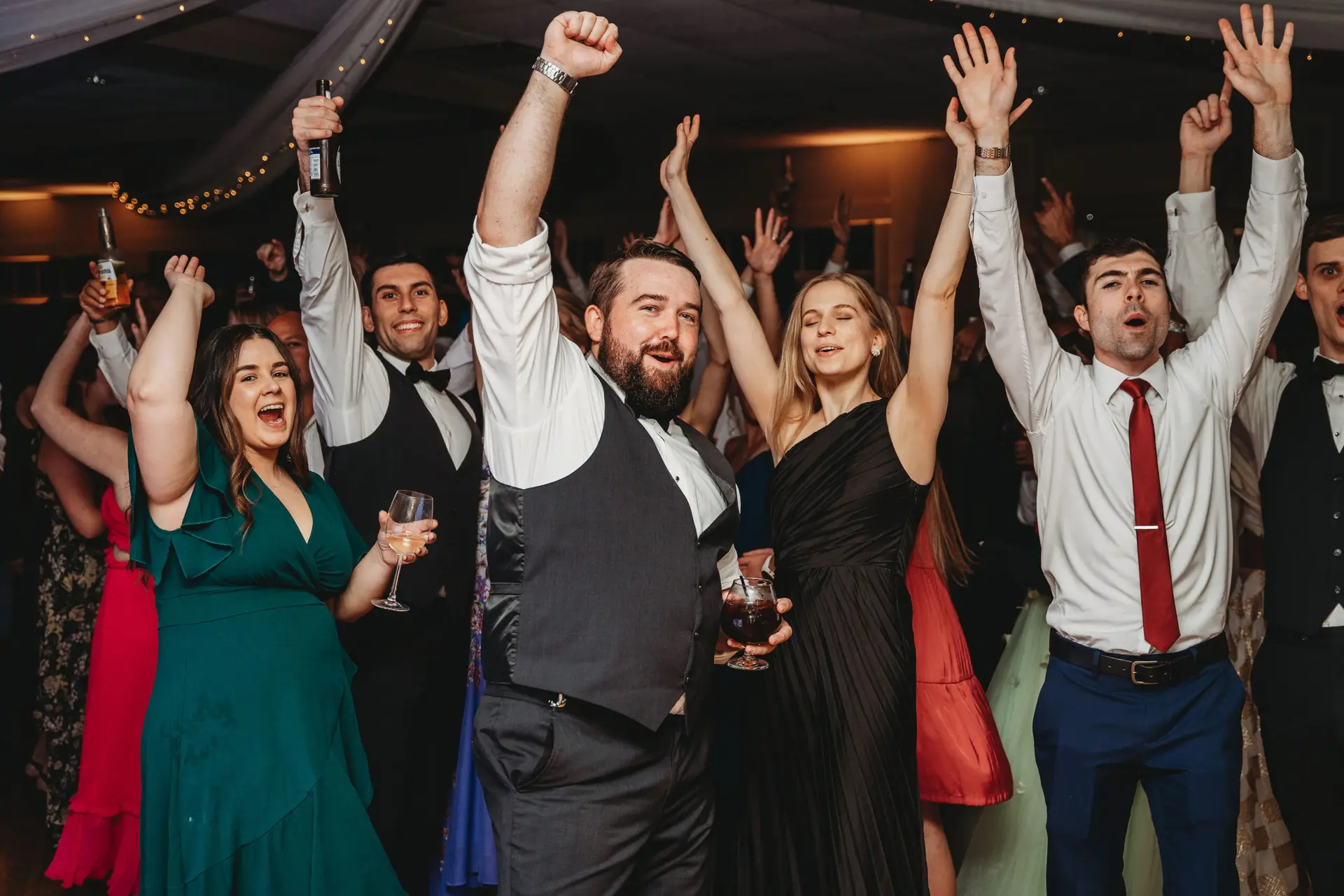 Wedding Party Crowd Dancing